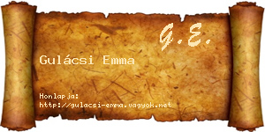 Gulácsi Emma névjegykártya